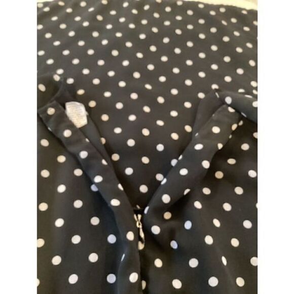 Old Navy Collection Womens Polka Dot Dress Sz 18 Black Lined - Picture 9 of 9